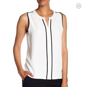 Calvin Klein trim v-neck sleeveless top